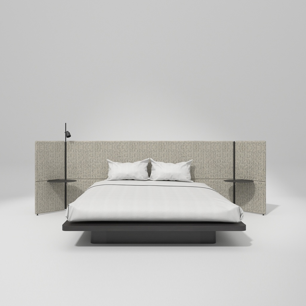 [JBH001MET001FAB001] Origami Bedhead (White, Midnight)